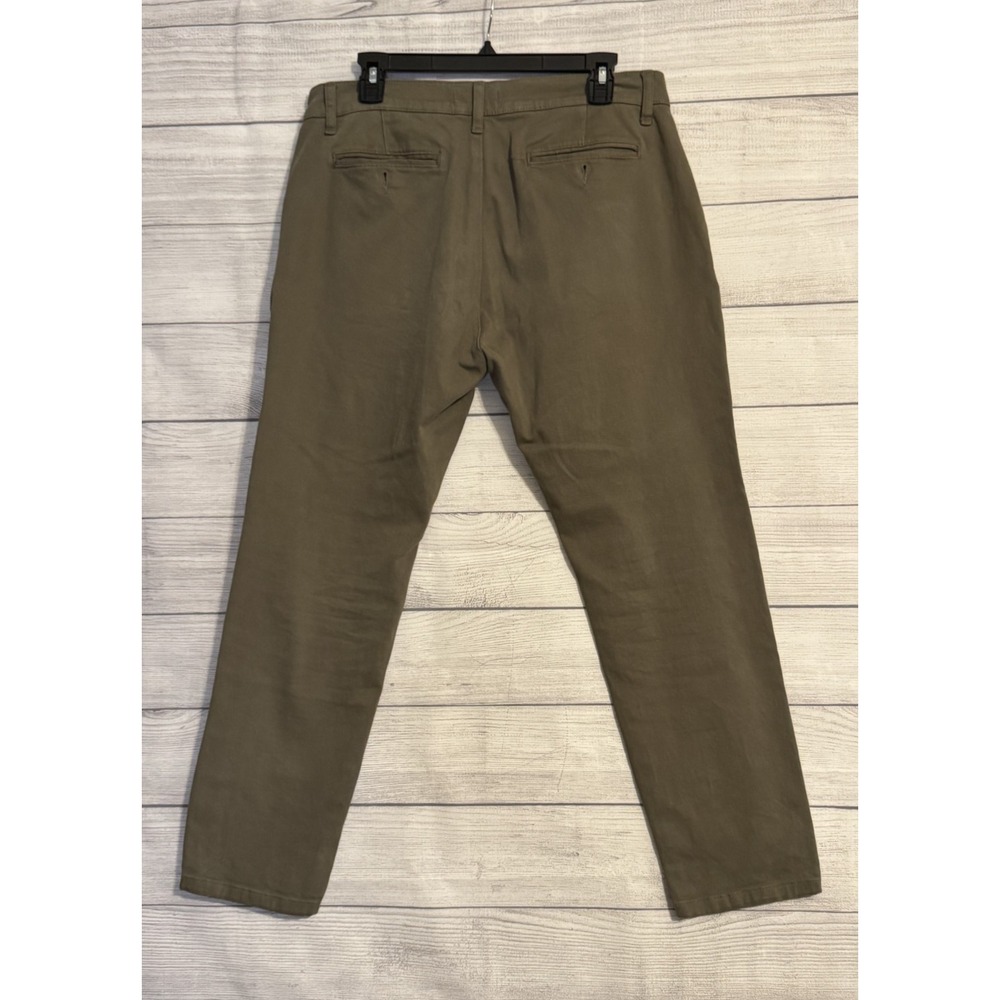 Ash & Erie Men Stretch Chino Pants 33x29 Olive Brown Casual - Picture 6 of 7